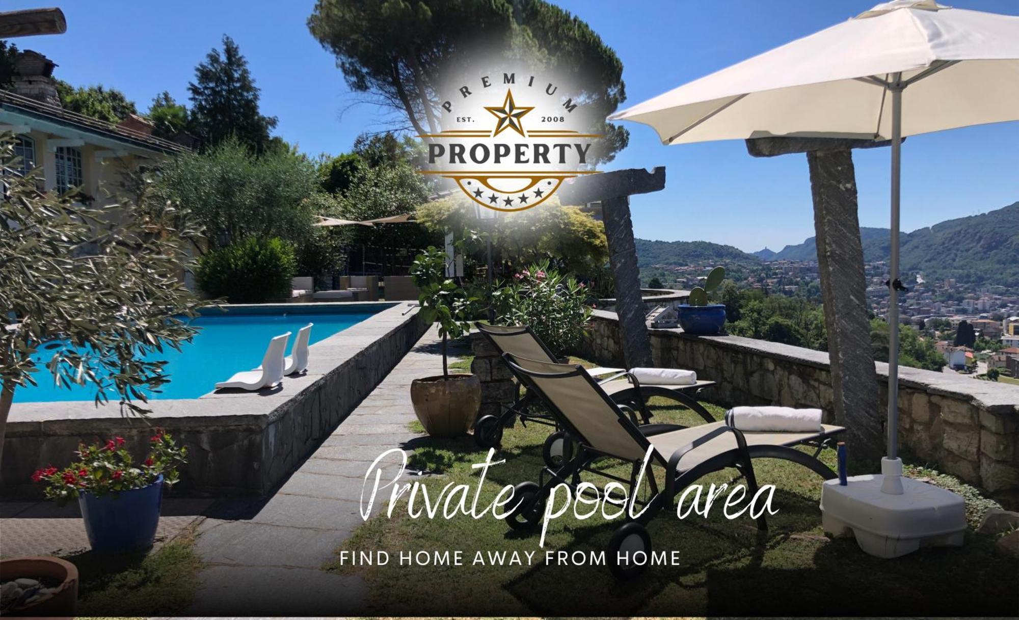 Suite Room With Private Pool Area, Near Como Lake, Private Parking I Villa Dei Leoni Morbio Inferiore Exteriér fotografie